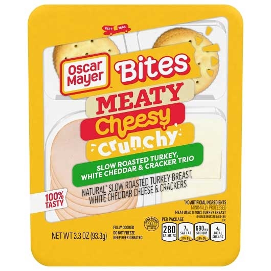 Oscar Mayer Turkey, White Cheddar & Cracker Trio, 3.3 Ounce -- 7 per case