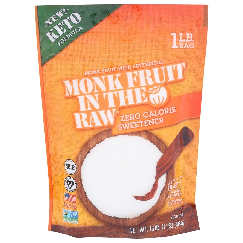Monk Fruit In The Raw Zero Calorie Sweetener, 16 Ounce -- 8 per case