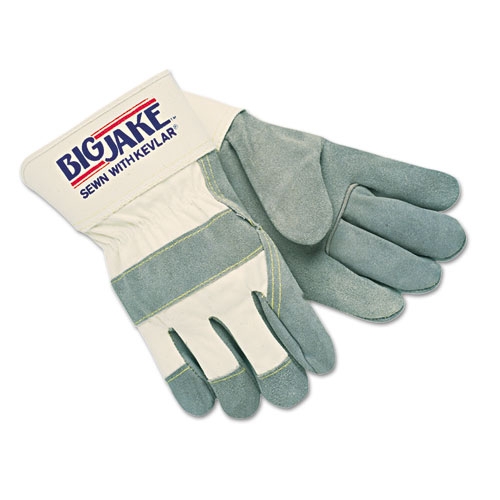 MCR Safety Large Heavy-Duty Side Split Gloves -- 12 pairs per case