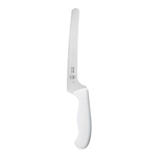 Taylor White Handle Offset Bread Knife, 10 inch