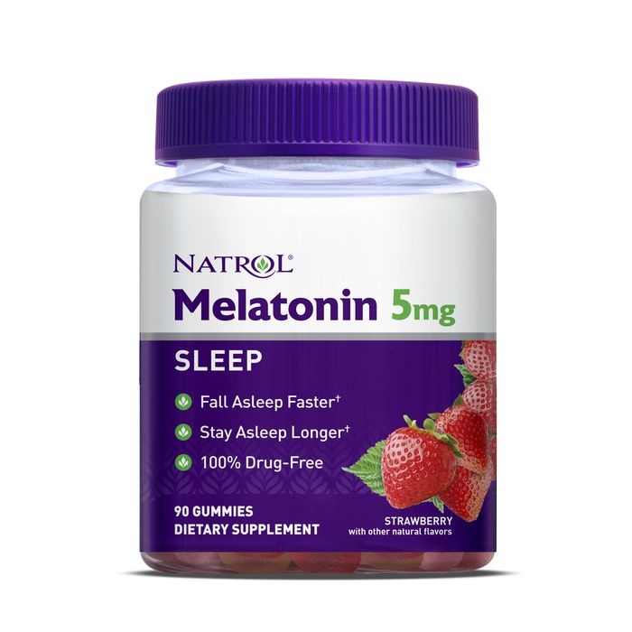 Natrol Fast Dissolve Melatonin 5 mg Strawberry Gummies, 90 count