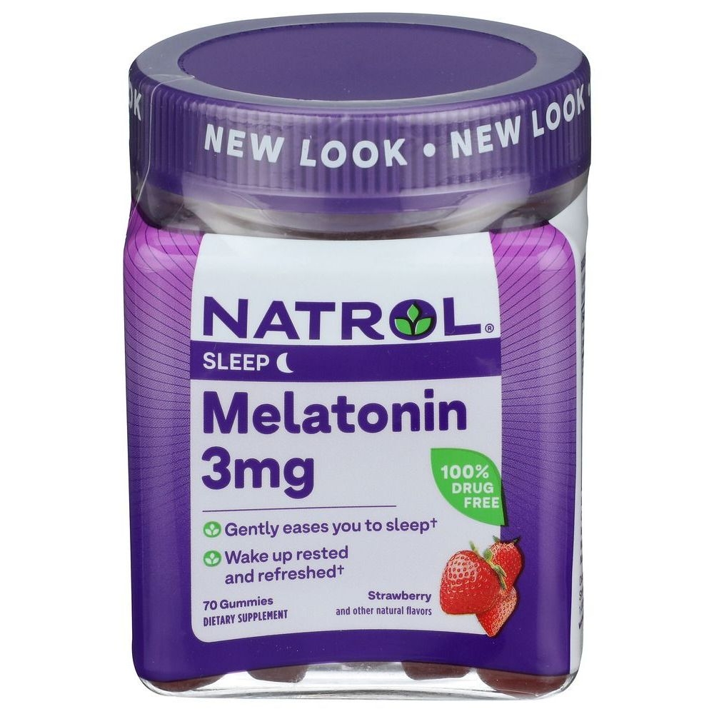 Natrol Melatonin Strawberry 3 mg Gummies, 70 count