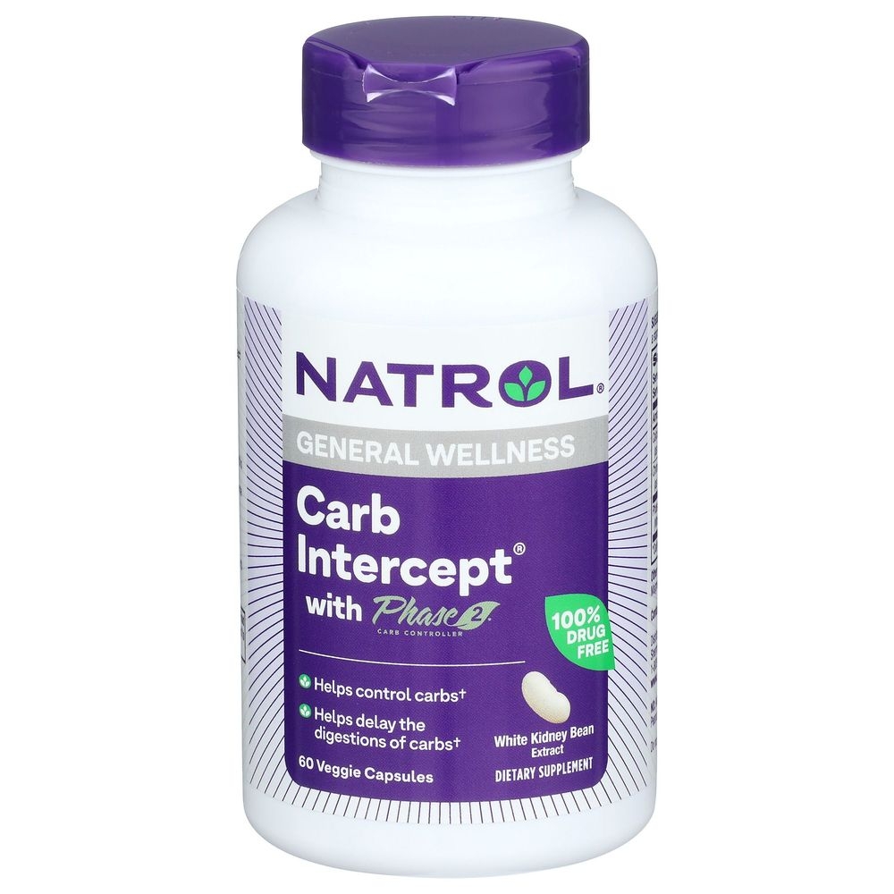 Natrol 1000 mg Carb Intercept with Phase 2 Carb Controller Capsule, 60 count