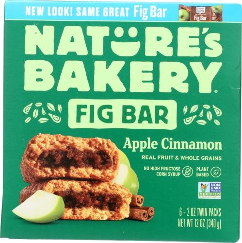 Natures Bakery Apple Cinnamon Stone Ground Whole Wheat Fig Bar, 12 Ounce -- 6 per case