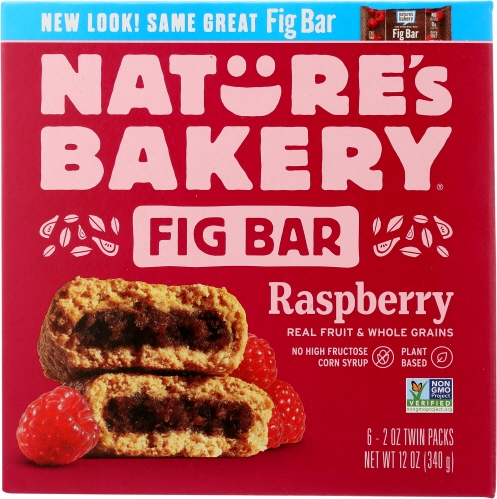 Natures Bakery Raspberry Stone Ground Whole Wheat Fig Bar, 12 Ounce -- 6 per case