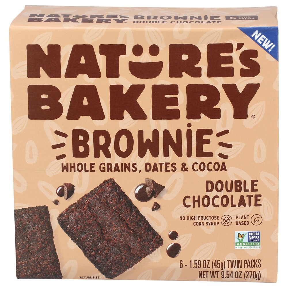 Natures Bakery Double Chocolate Brownie, 9.54 Ounce -- 6 per case