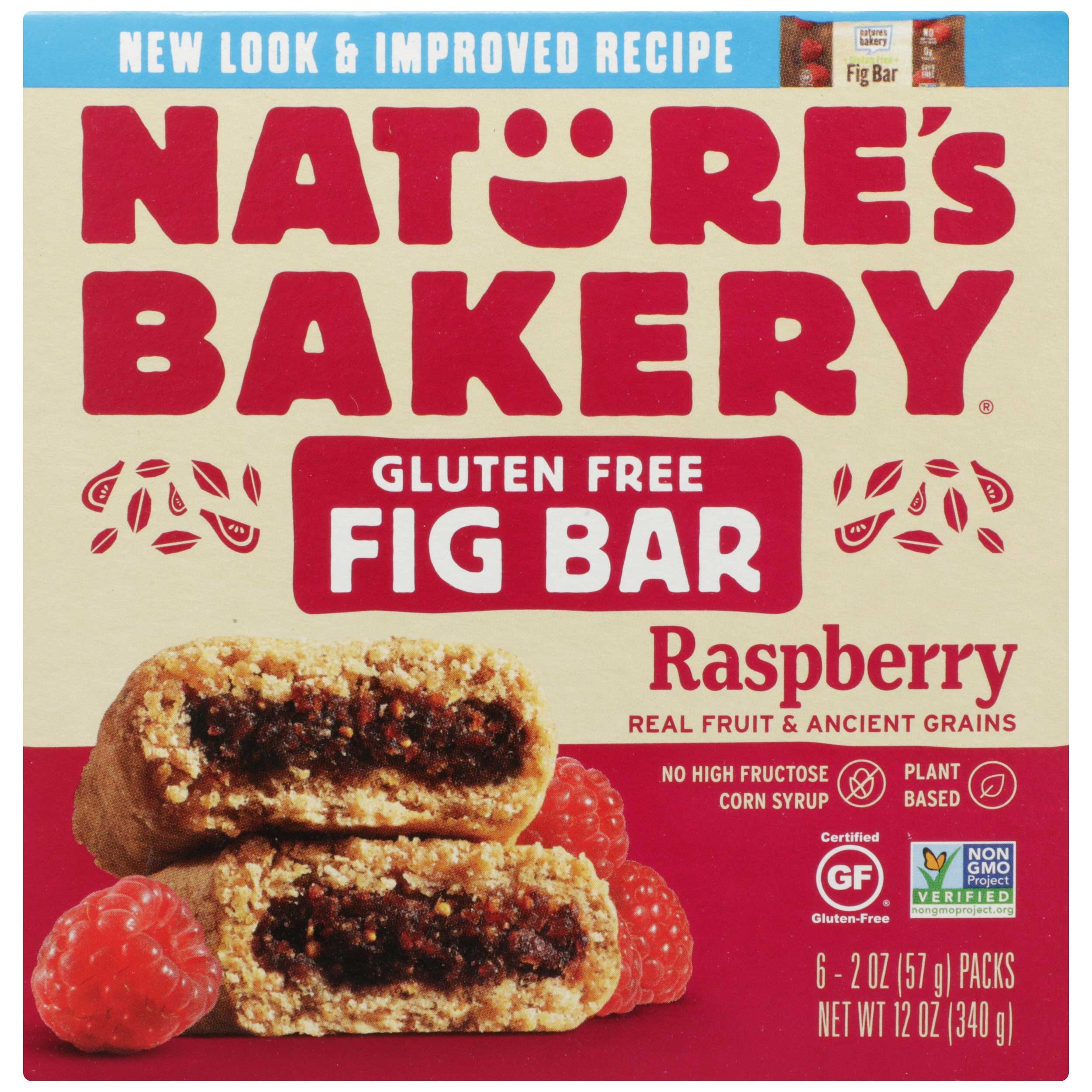 Natures Bakery Gluten Free Raspberry Fig Bar, 6 count per pack -- 6 per case