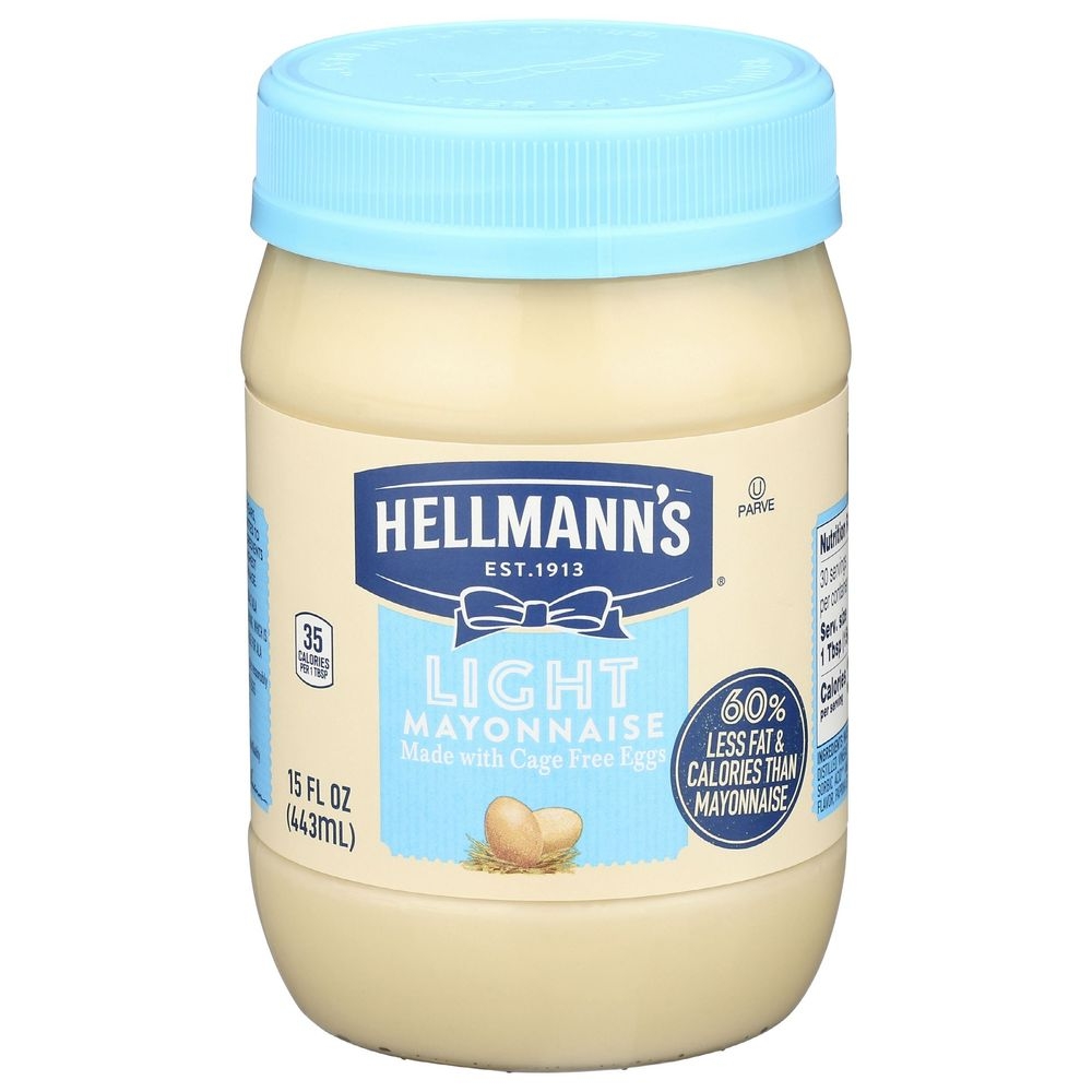 Hellmanns Light Mayonnaise, 15 Ounce -- 12 per case