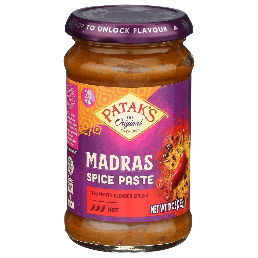 Pataks Medium Madras Curry Spice Paste, 10 Ounce -- 6 per case