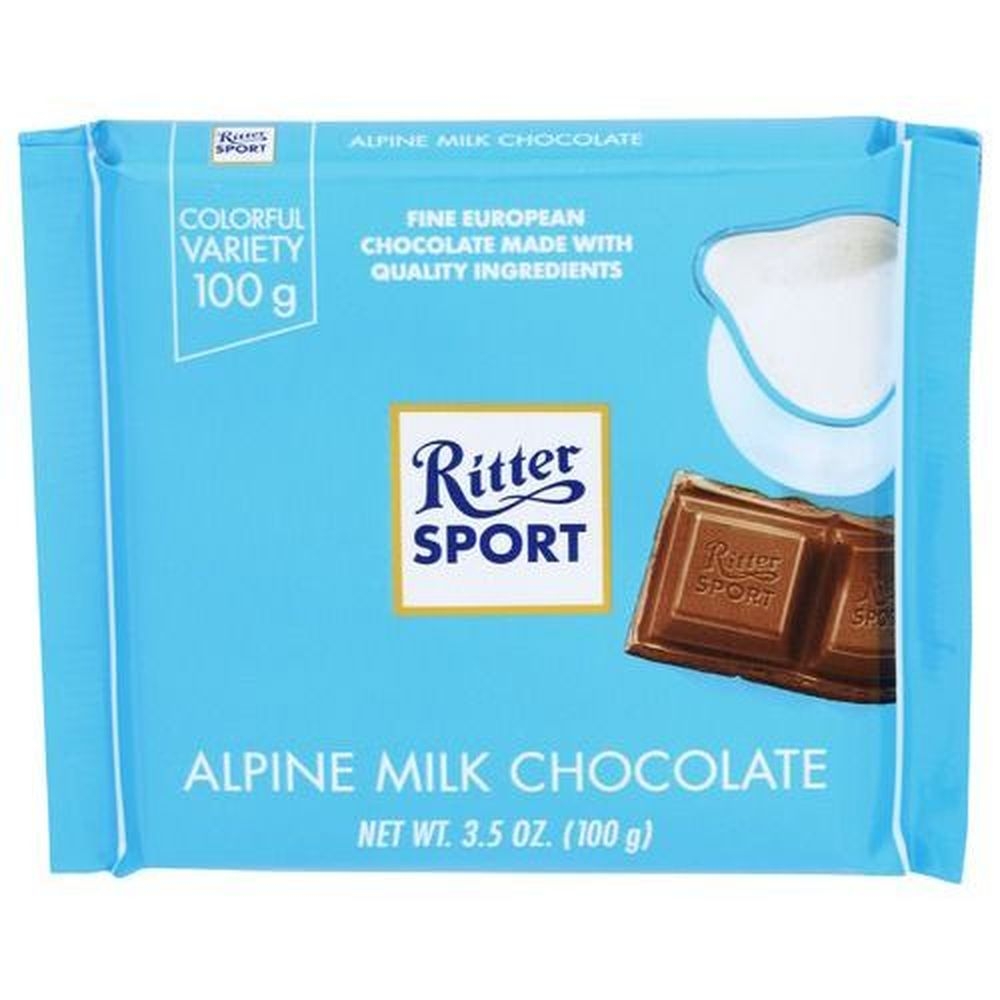 Ritter Sport Alpine Milk Chocolate Bar, 3.5 Ounce -- 12 per case