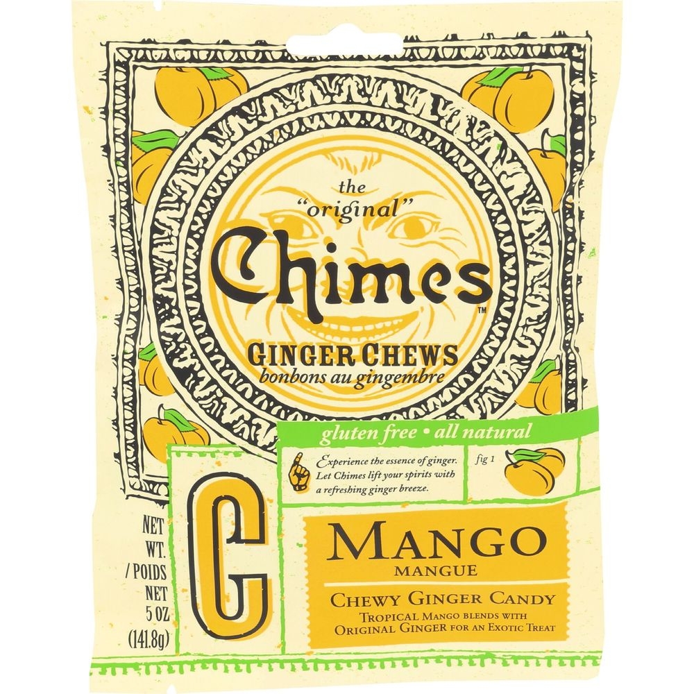 Chimes Mango Ginger Chews, 5 Ounce Bag -- 20 per case