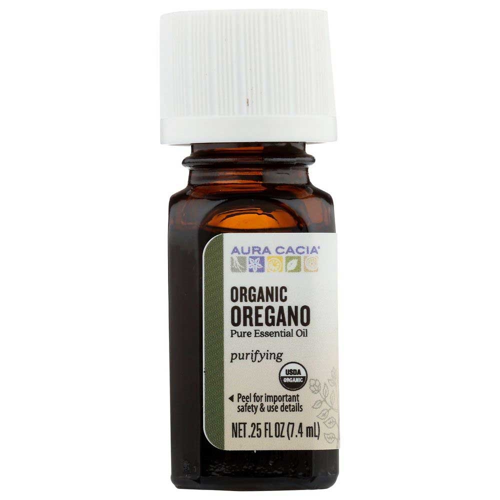 Aura Cacia Organic Oregano Pure Essential Oil, 0.25 Fluid Ounce