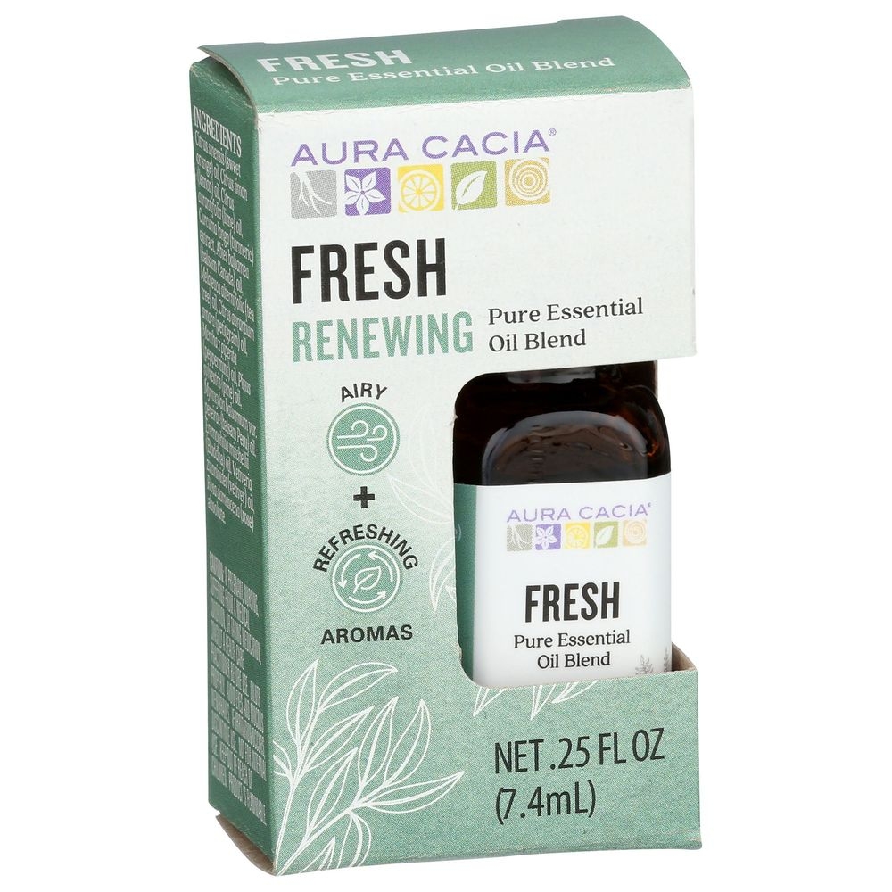 Aura Cacia Fresh Pure Essential Oil Blend, 0.25 Fluid Ounce