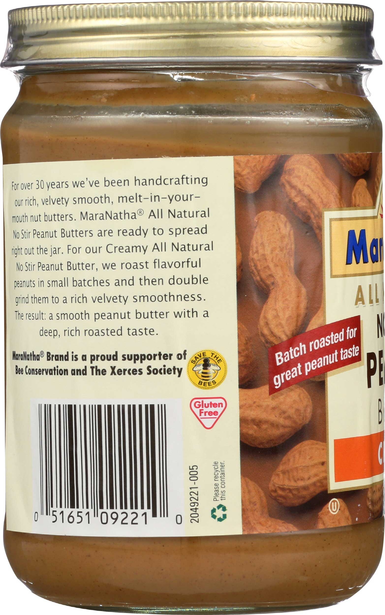 Maranatha Creamy No Stir Peanut Butter, 16 Ounce -- 6 per case