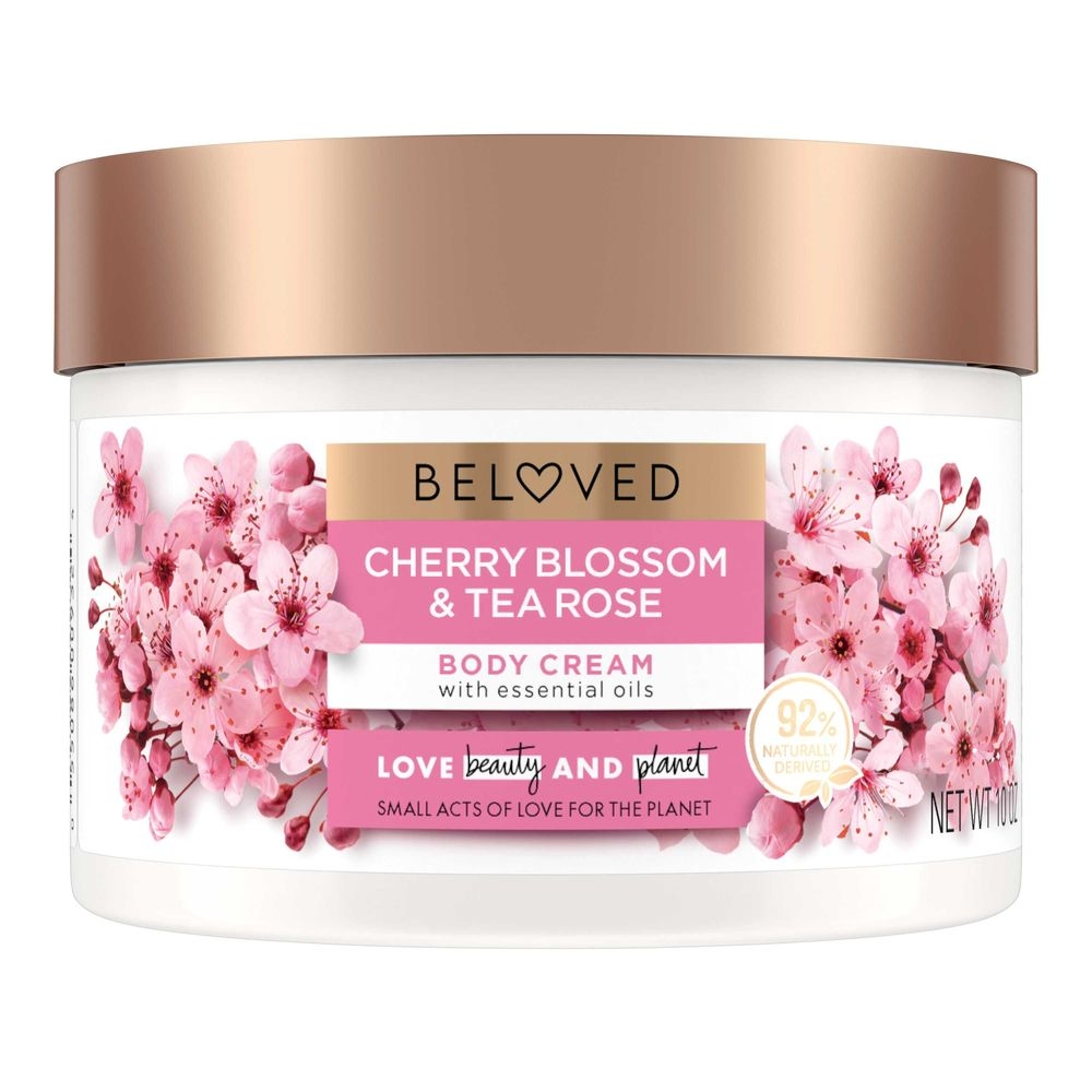 Love Beauty and Planet Beloved Cherry Blossom and Tea Rose Body Cream, 10 Ounce -- 6 per case