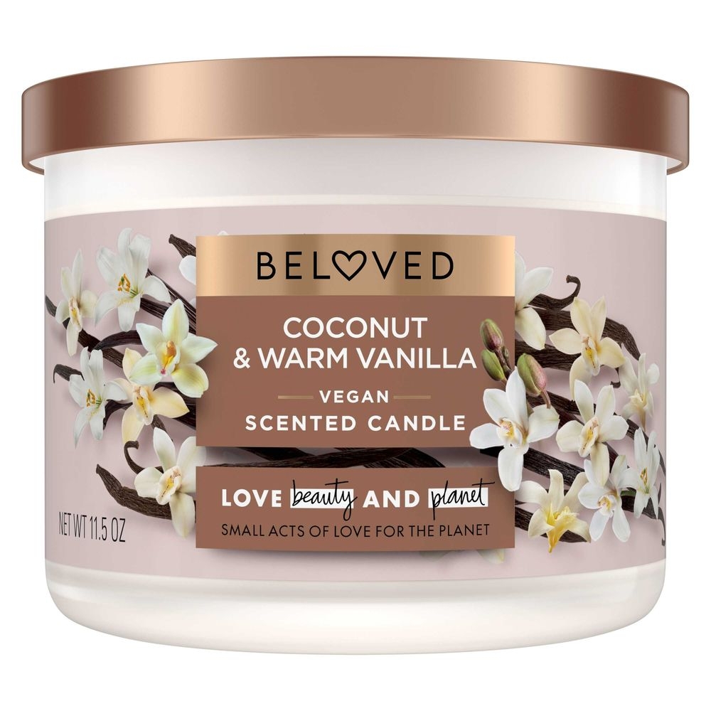 Love Beauty and Planet Beloved Coconut and Warm Vanilla 2 Wick Candle, 11.5 Ounce -- 6 per case