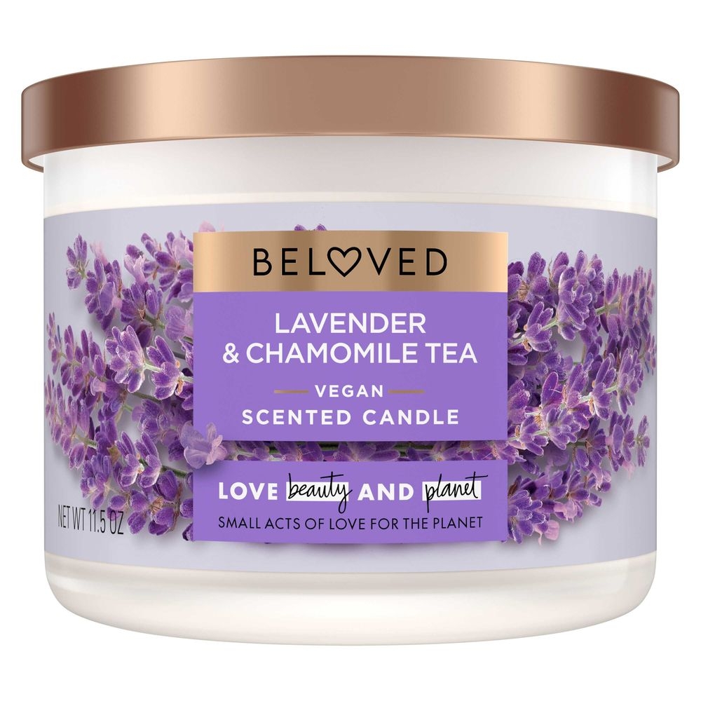 Love Beauty and Planet Beloved Lavender and Chamomile Tea 2 Wick Candle, 11.5 Ounce -- 6 per case