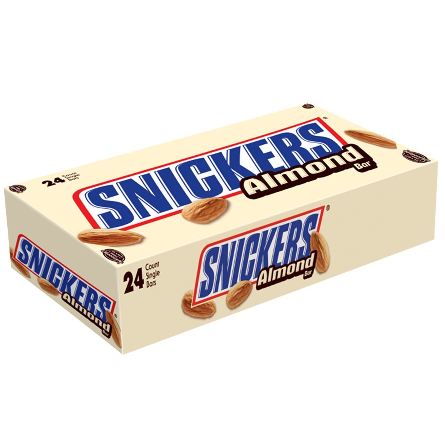 Snickers Almond Bar, 1.76 Ounce - 24 count per pack -- 12 packs per case.