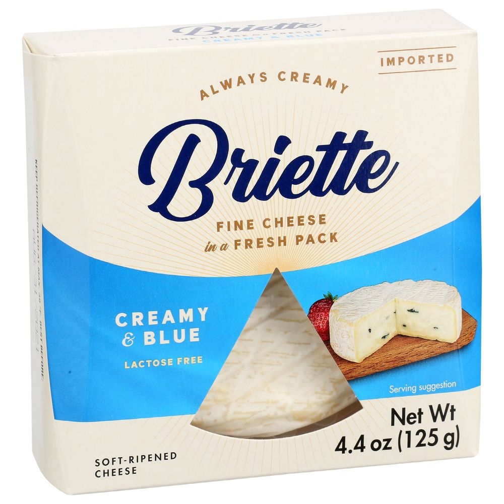 Briette Creamy Blue Brie Cheese, 4.4 Ounce -- 10 per case