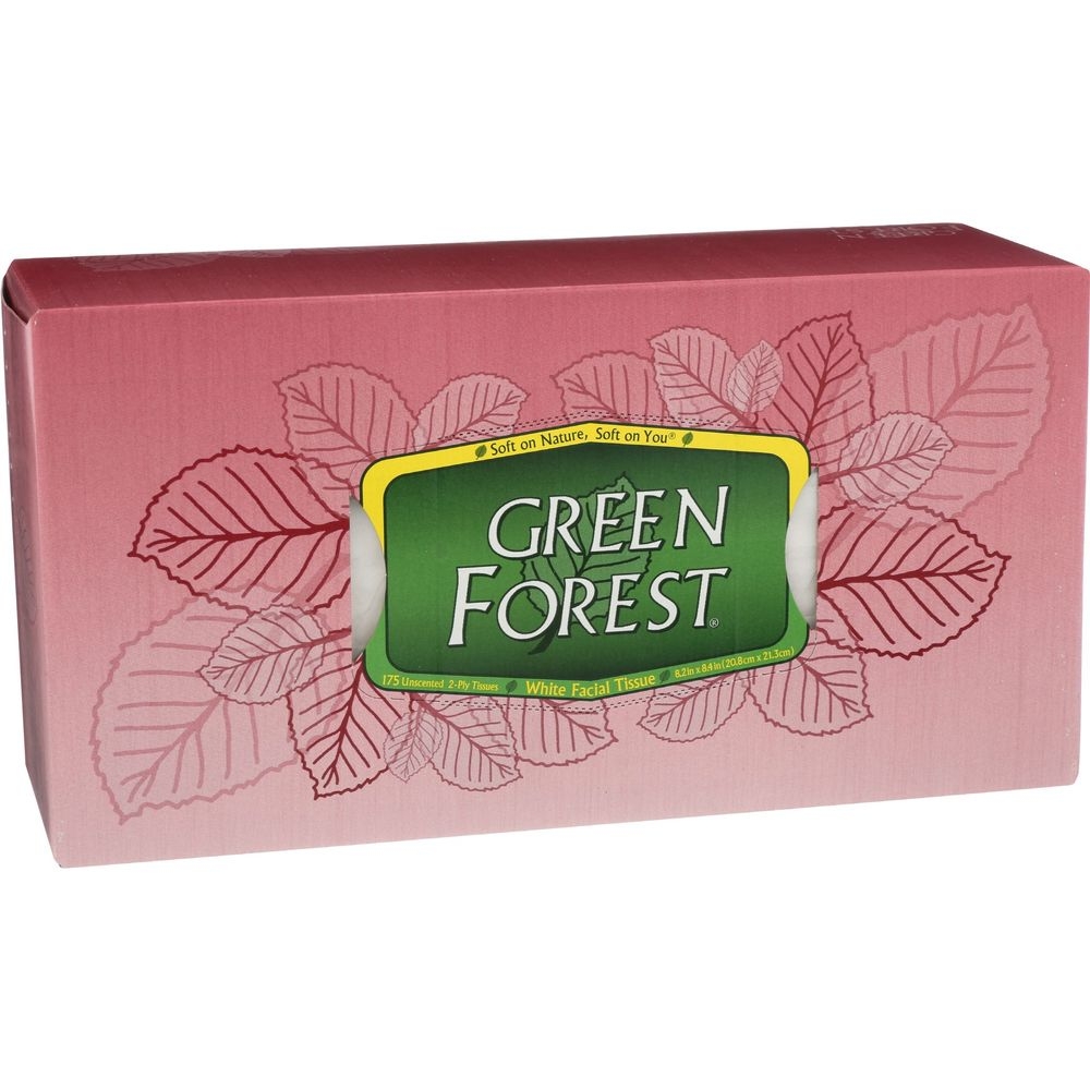 Green Forest White Facial Tissue, 175 count -- 25 per case