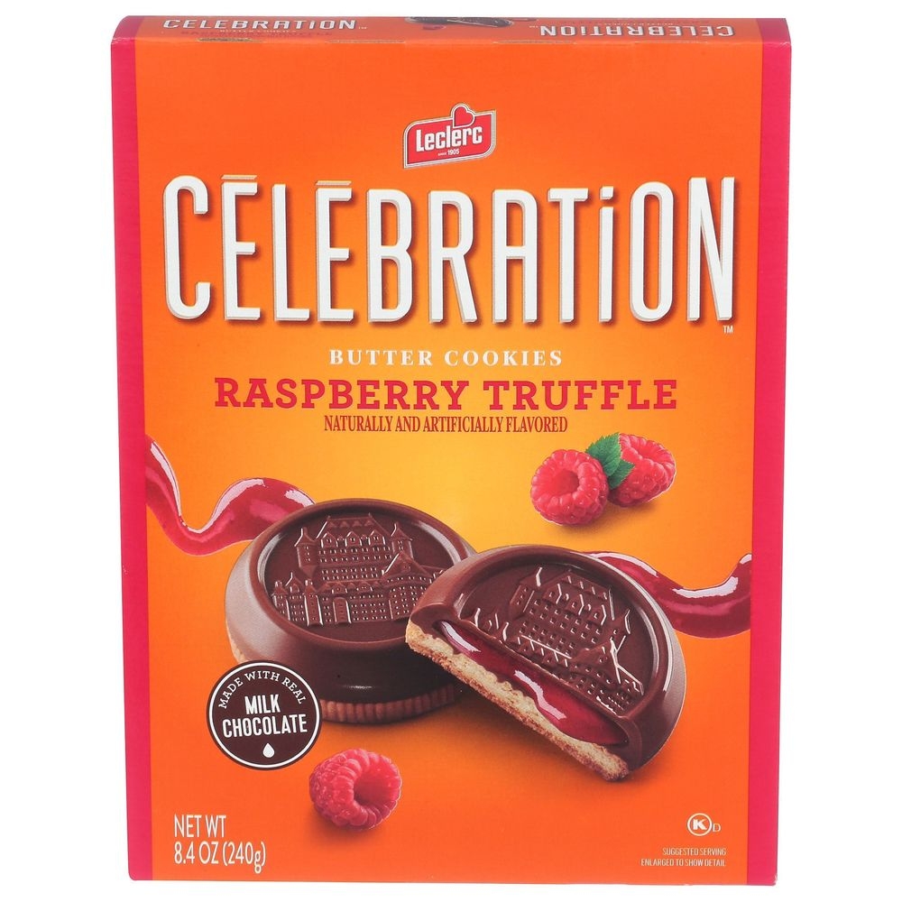 Celebration Raspberry Truffle Butter Cookies, 8.4 Ounce -- 12 per case