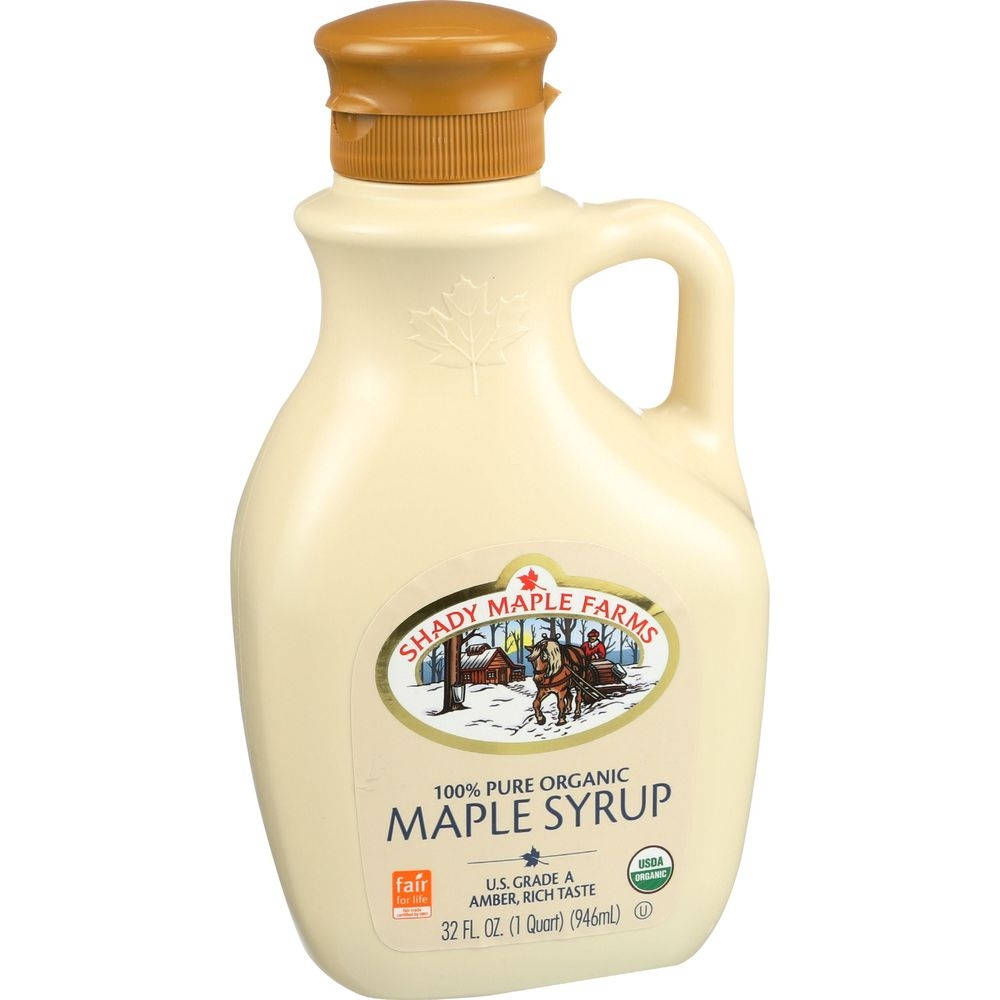 Shady Maple Farms Organic Amber Rich Taste Maple Syrup, 32 Ounce -- 6 per case
