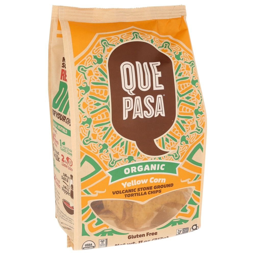 Que Pasa Organic Yellow Corn Tortilla Chips, 11 Ounce -- 6 per case