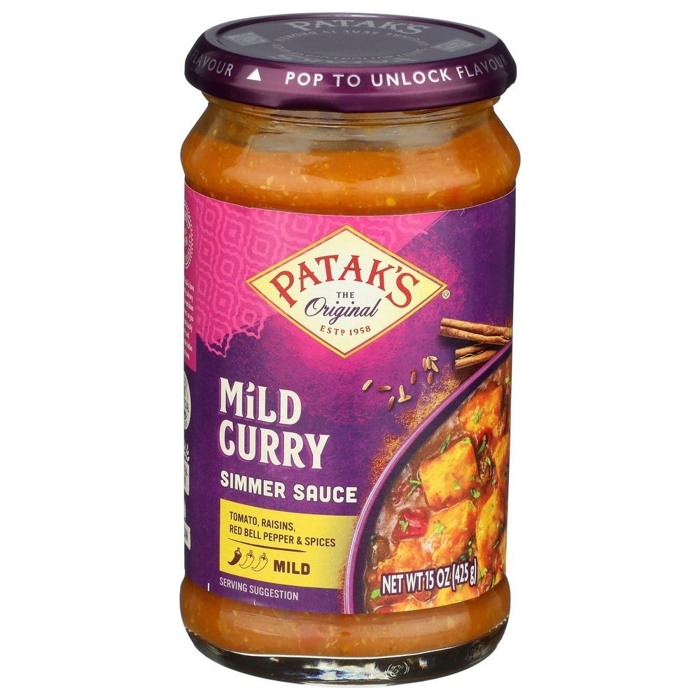 Pataks Mild Curry Simmer Sauce, 15 Ounce -- 6 per case