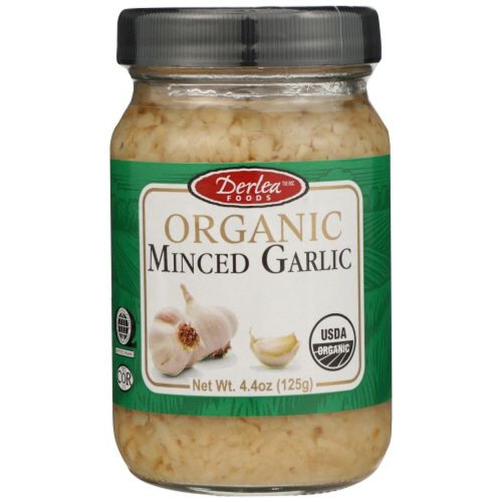 Derlea Organic Minced Garlic, 4.4 Ounce -- 12 per case