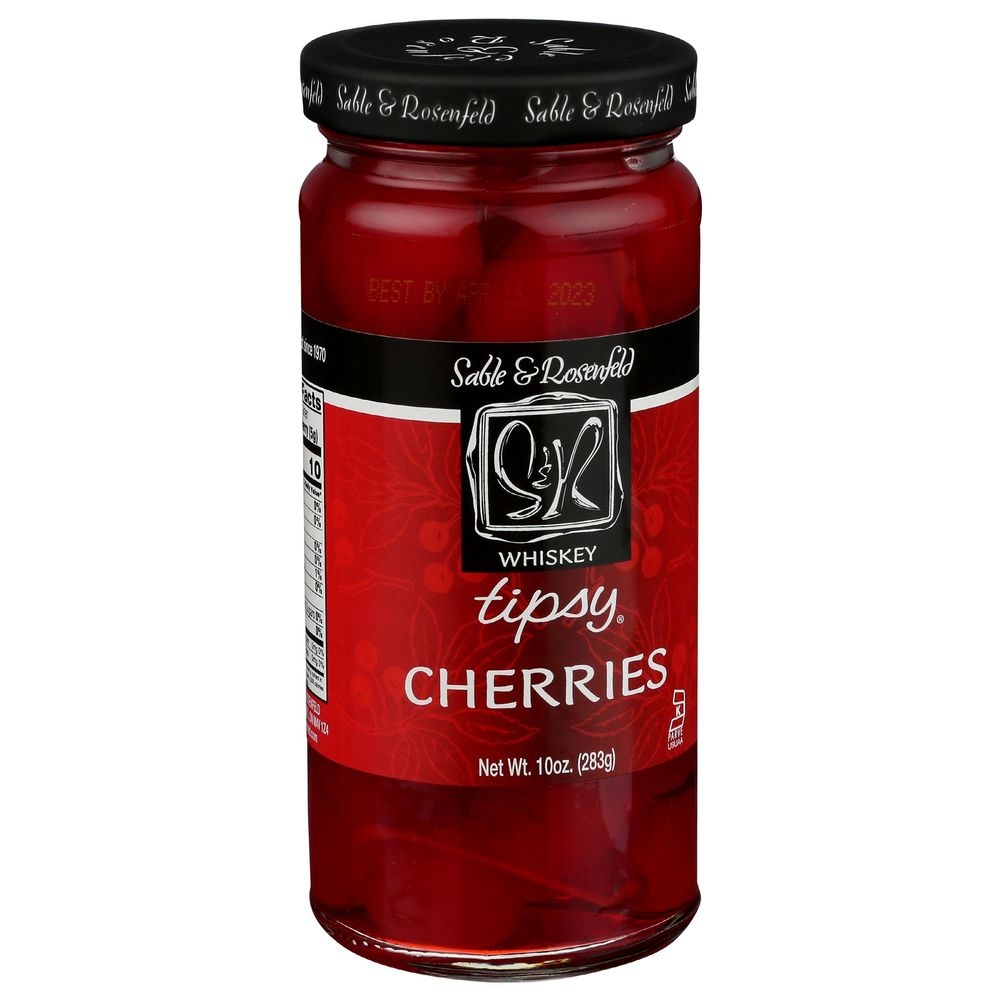 Sable and Rosenfeld Tipsy Whiskey Cherries, 10 Ounce -- 6 per case