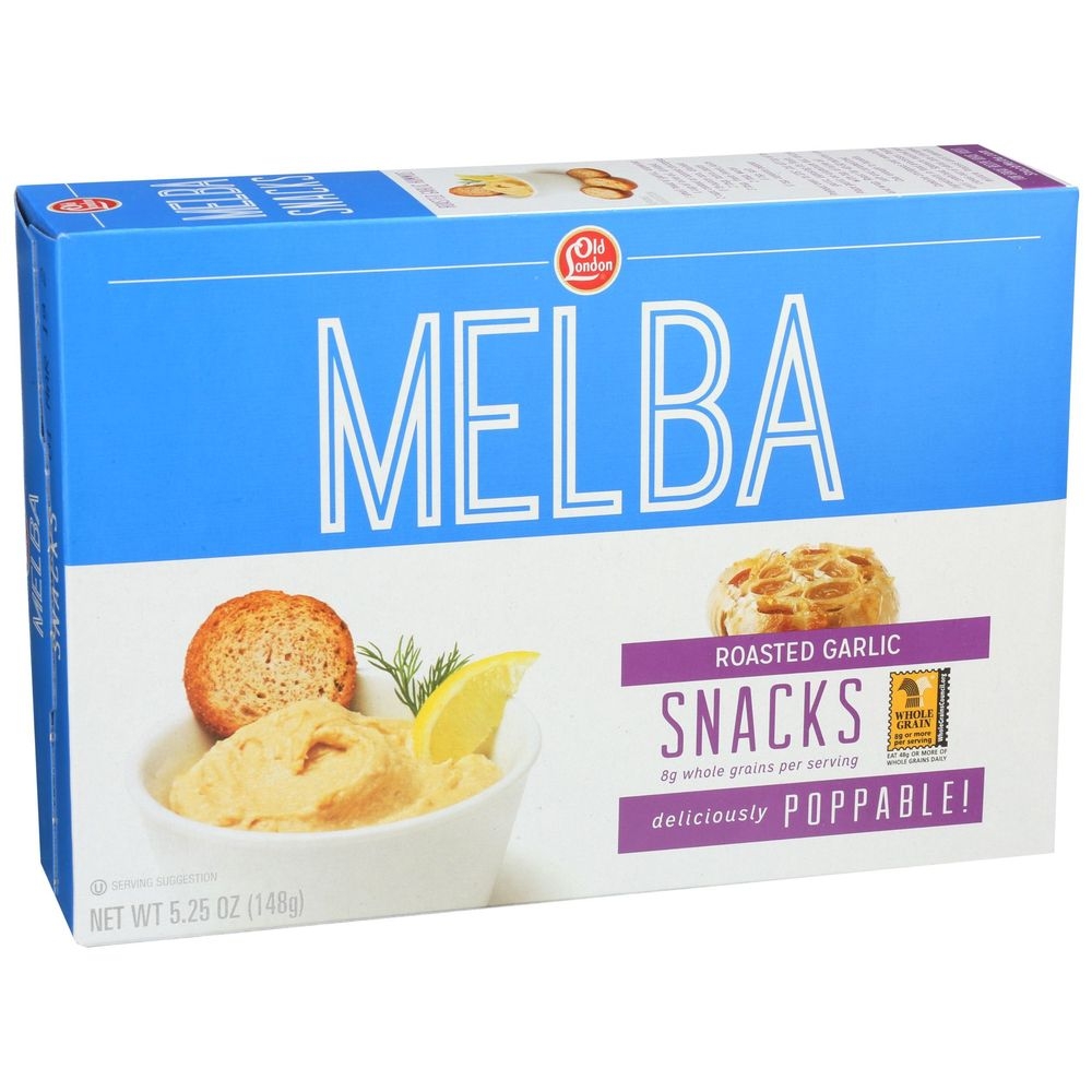 Old London Roasted Garlic Melba Snacks, 5.25 Ounce -- 12 per case
