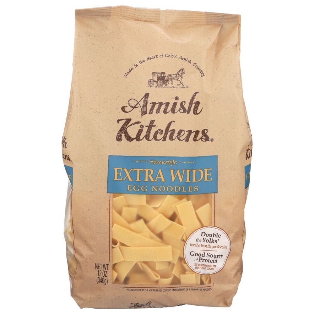 Amish Kitchens Extra Wide Egg Noodles, 12 Ounce -- 12 per case