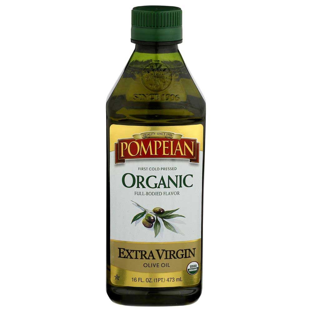 Pompeian Organic Extra Virgin Olive Oil, 16 Fluid Ounce -- 6 per case