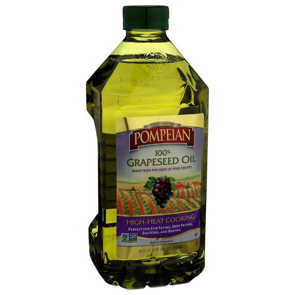 Pompeian 100 Percent Grape Seed Oil, 68 Fluid Ounce -- 8 per case