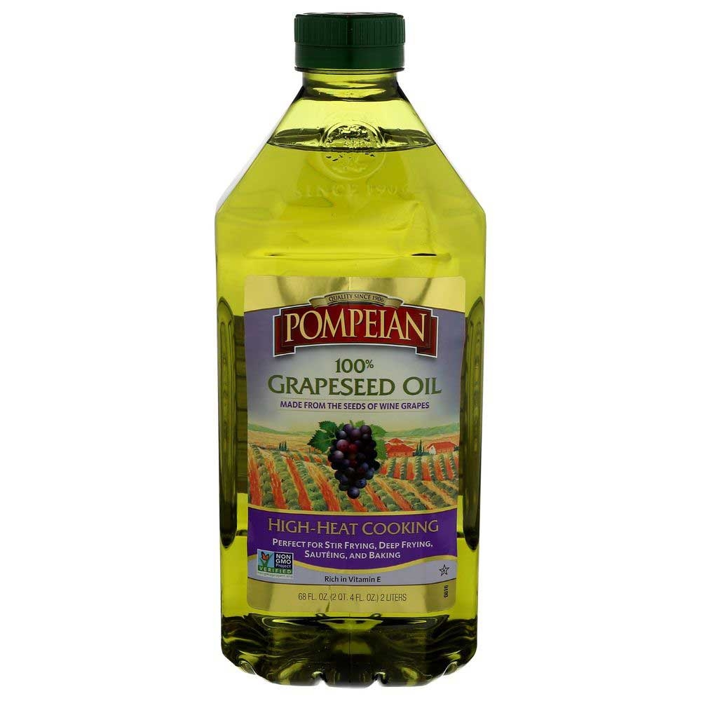 Pompeian 100 Percent Grape Seed Oil, 68 Fluid Ounce -- 8 per case