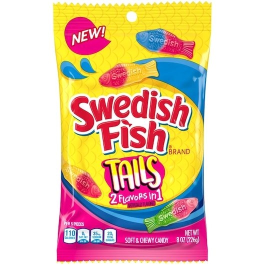 Swedish Fish Assorted Fat Free Soft Candy, 8 Ounce -- 12 per case.