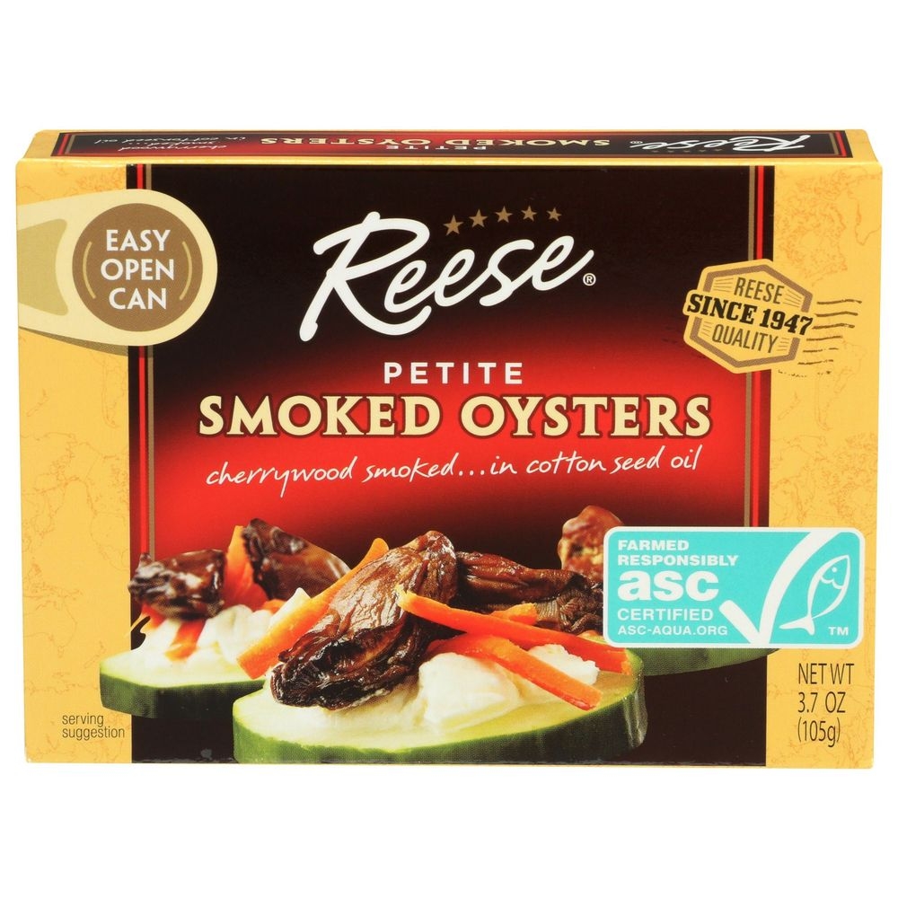 Reese Petite Smoked Oyster, 3.7 Ounce -- 10 per case