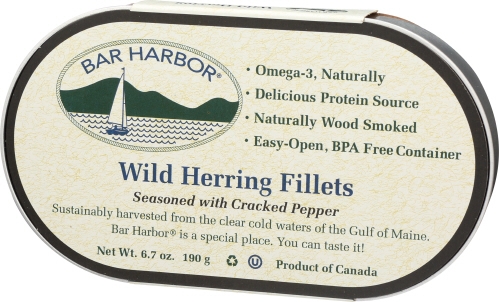 Bar Harbor Wild Herring Fillet with Cracked Pepper, 6.7 Ounce -- 12 per case