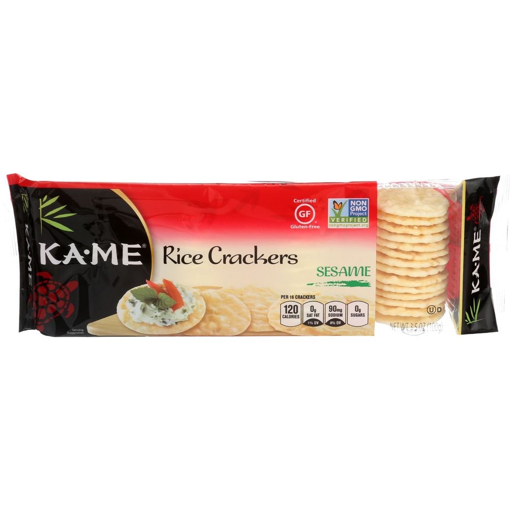 KA-ME Sesame Rice Crackers, 3.5 Ounce -- 12 per case