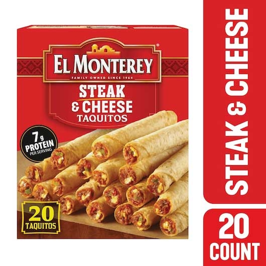 El Monterey Steak and Cheese Flour Taquito, 1.25 Pound -- 5 per case.