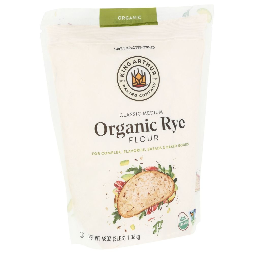 King Arthur Organic Classic Medium Rye Flour, 48 Ounce -- 4 Per Case