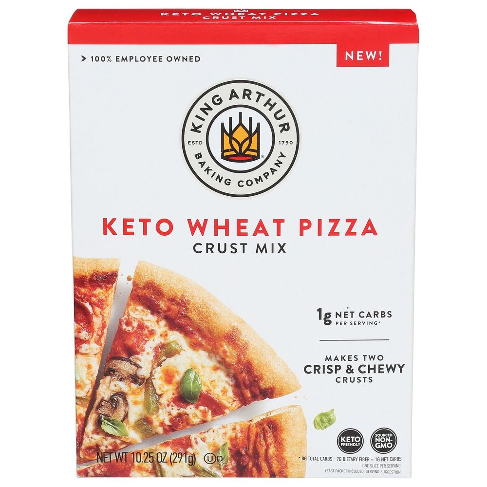 King Arthur Keto Wheat Pizza Crust Mix, 10.25 Ounce -- 8 per case
