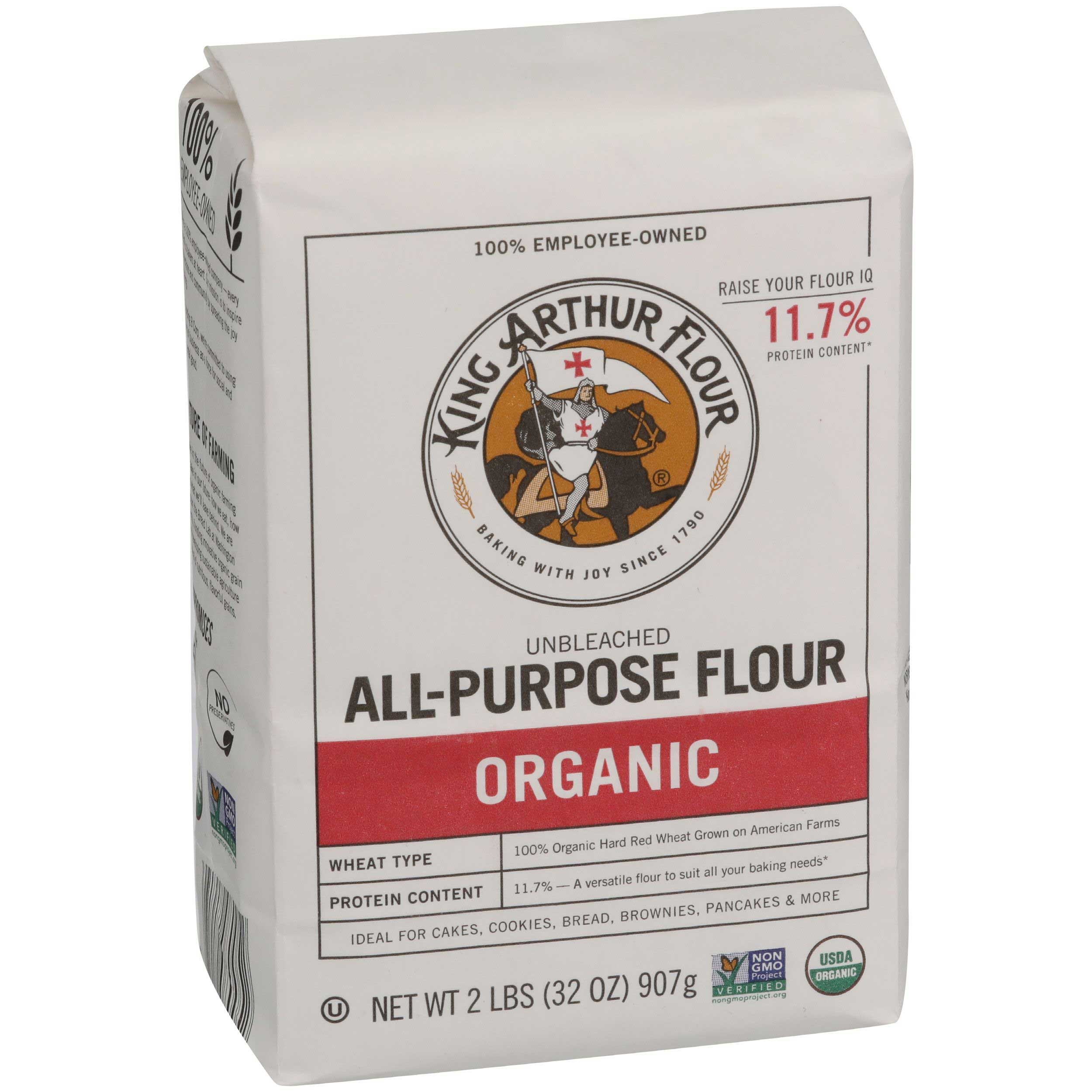 King Arthur Organic All Purpose Flour, 2 Pound -- 12 per case