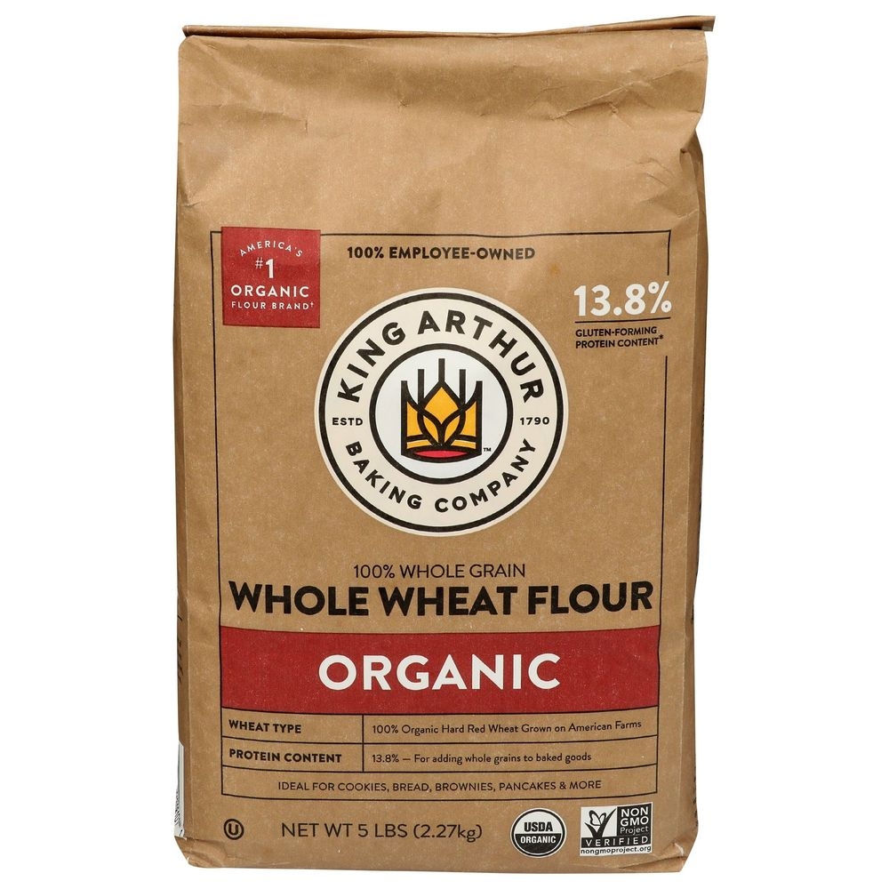 King Arthur Organic Whole Wheat Flour, 5 Pound -- 6 per case