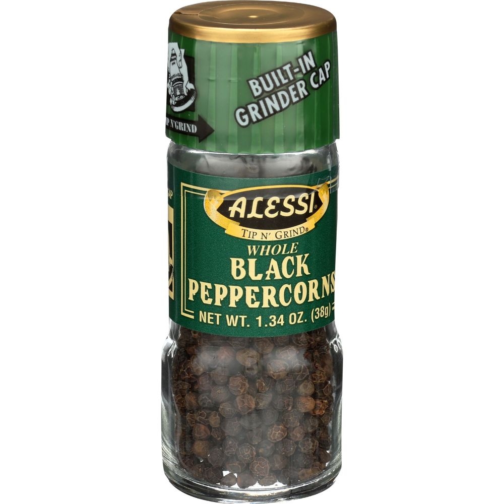 Alessi Whole Black Peppercorns with Grinder Cap, 1.34 Ounce -- 6 per case
