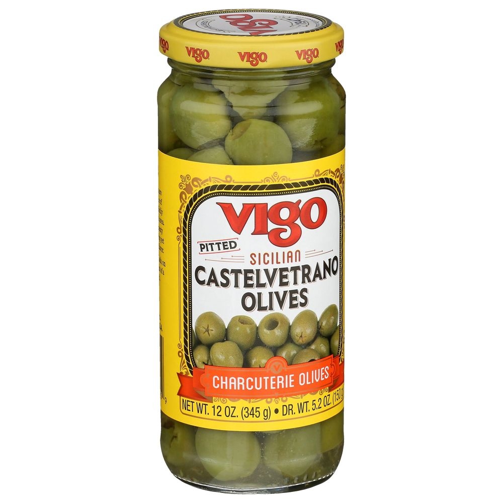 Vigo Castelvetrano Pitted Olives, 5.2 Ounce -- 6 per case