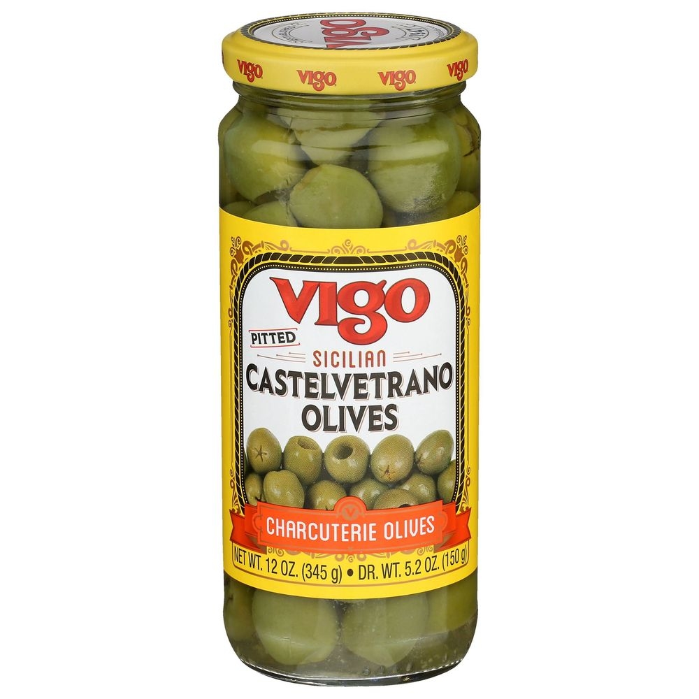 Vigo Castelvetrano Pitted Olives, 5.2 Ounce -- 6 per case