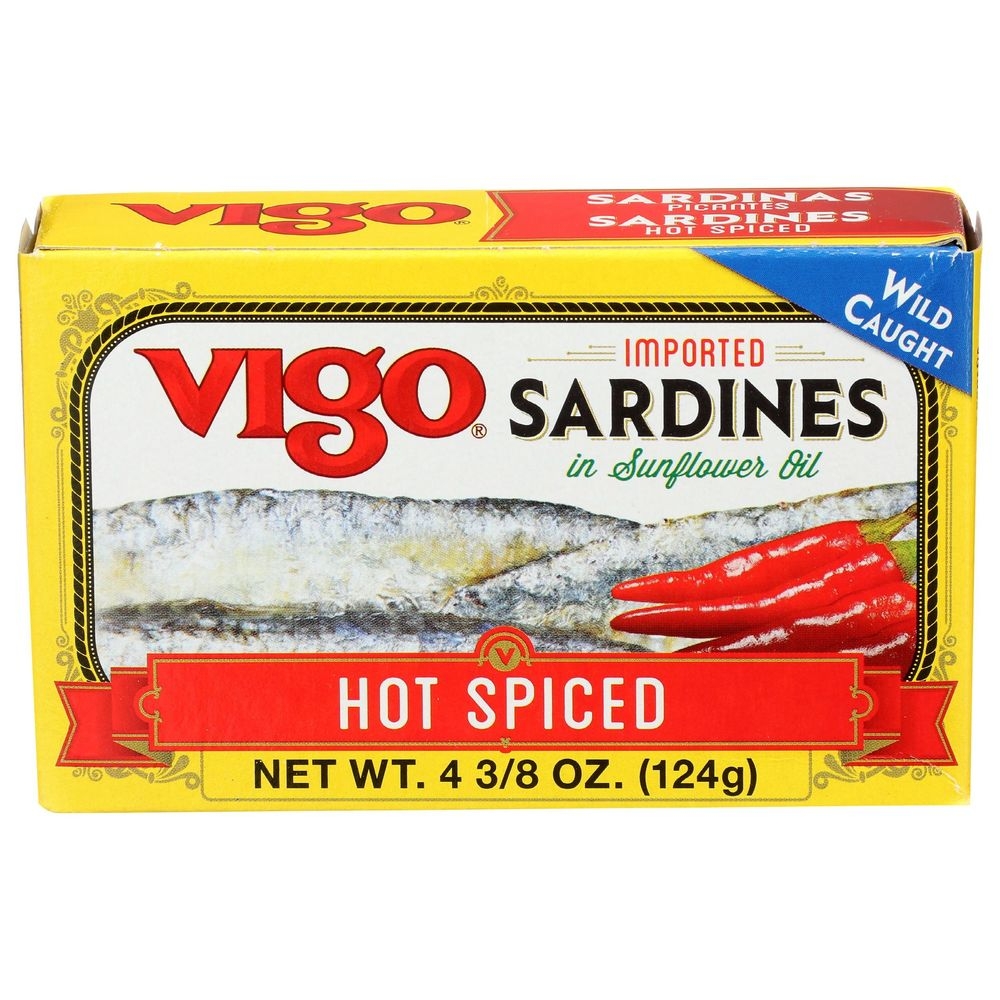 Vigo Hot Spiced Sardines, 4.37 Ounce -- 10 per case