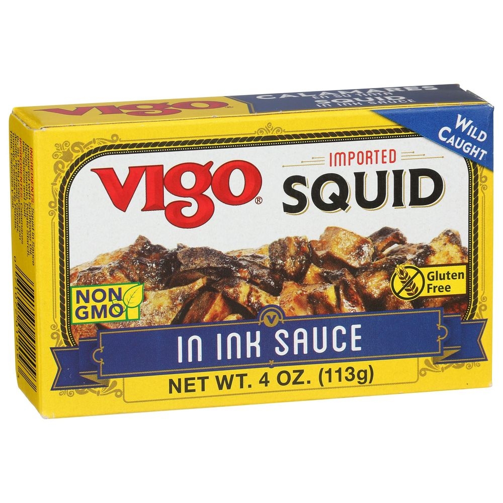 Vigo Imported Squid in Ink Sauce, 4 Ounce -- 10 per case