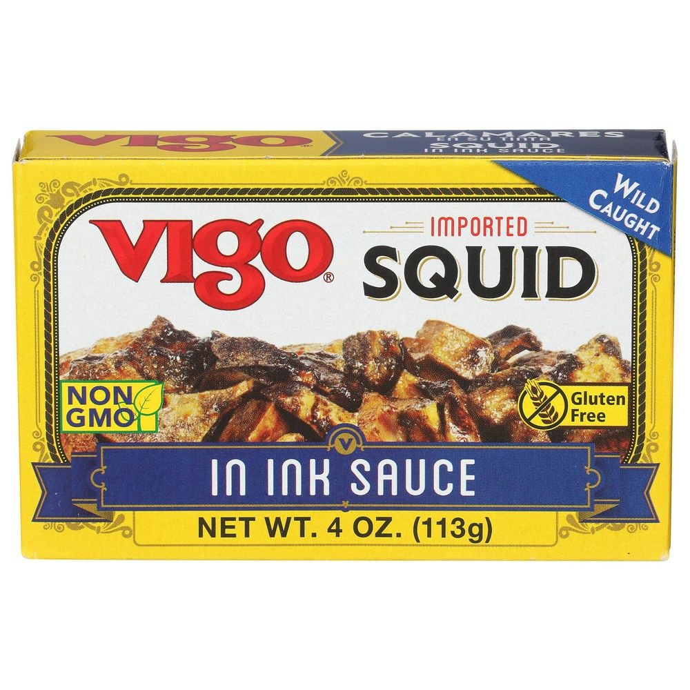 Vigo Imported Squid in Ink Sauce, 4 Ounce -- 10 per case